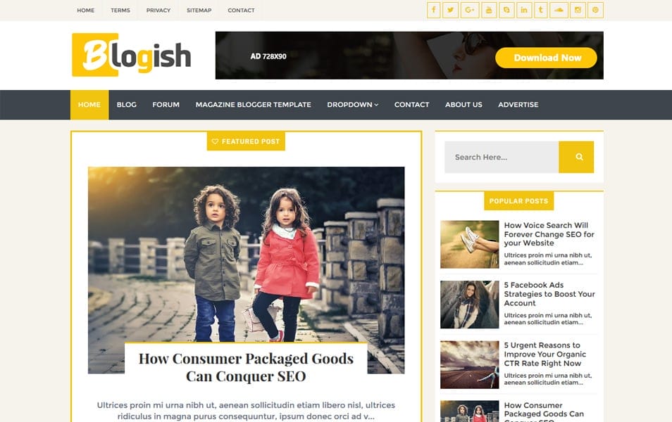 Blogish Responsive Blogger Template