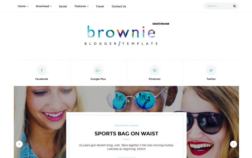 Brownie Responsive Blogger Template