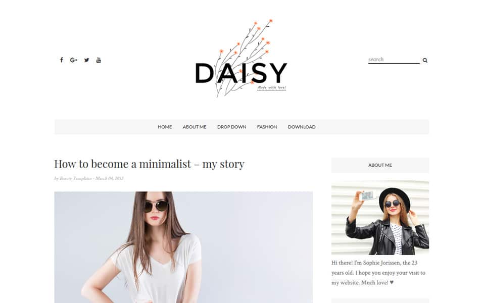 Daisy Responsive Blogger Template