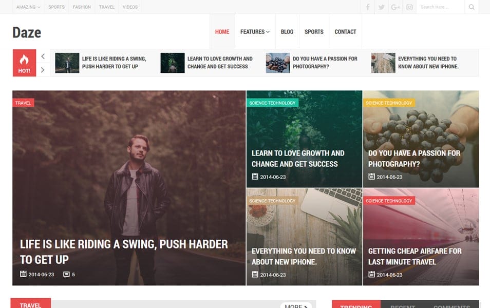 Daze Responsive Blogger Template