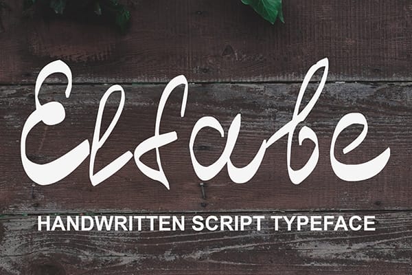 Elfabe Handwritten Script Typeface