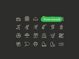 Free Leisure Line Icon Set