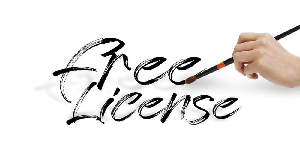 Free License Font 