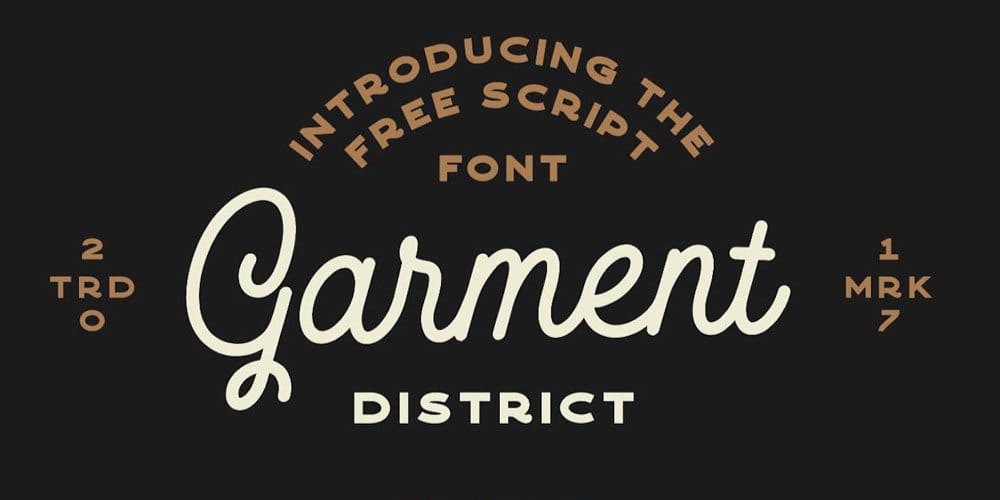 Garment District Monoline Script Font
