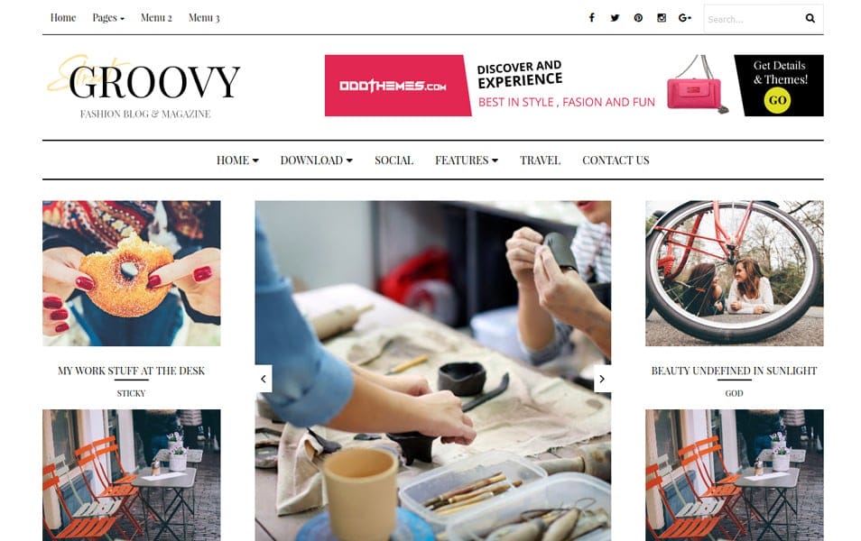 Groovy Fashion Magazine Responsive Blogger Template