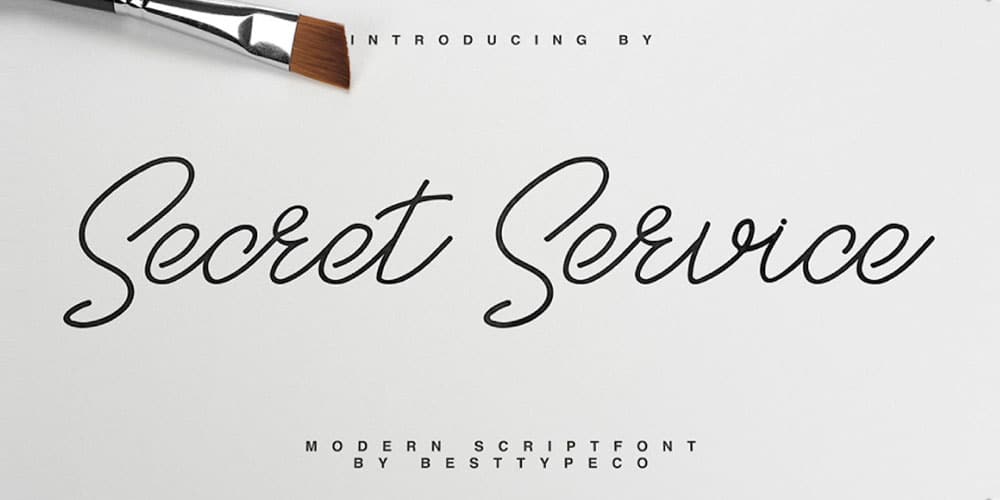 Secret Service Modern Script Font