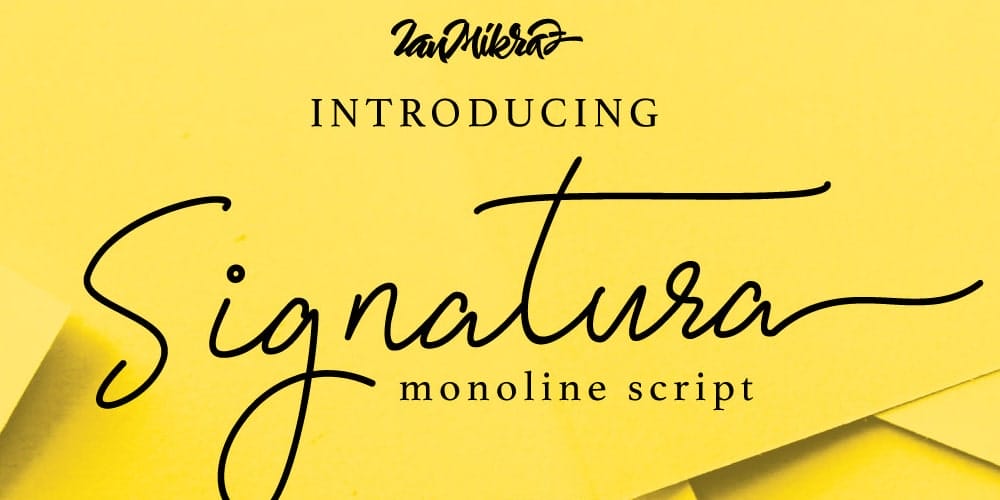 Signatura Monoline Typeface