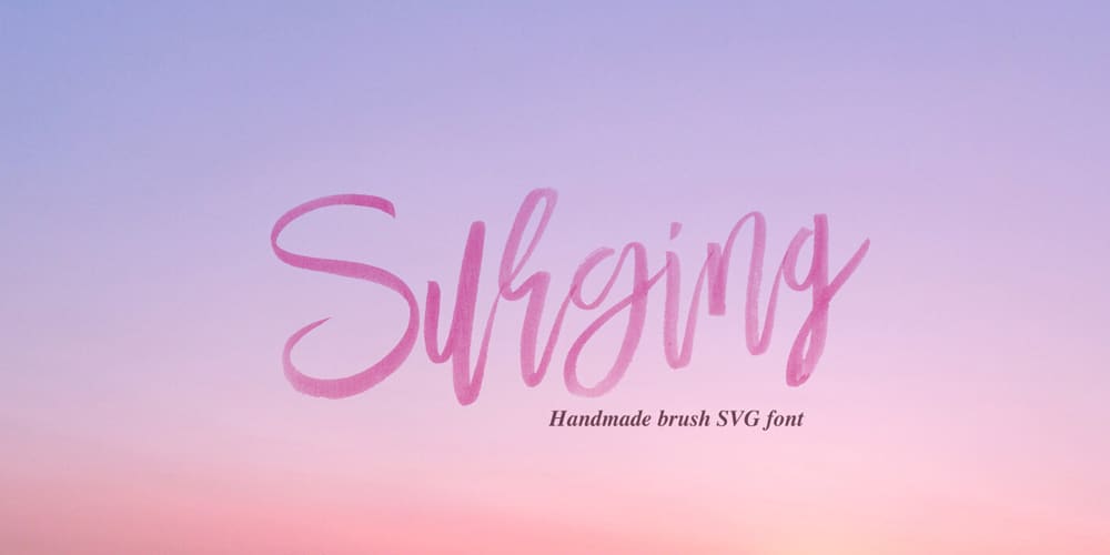 Surging SVG Handdrawn Script Font