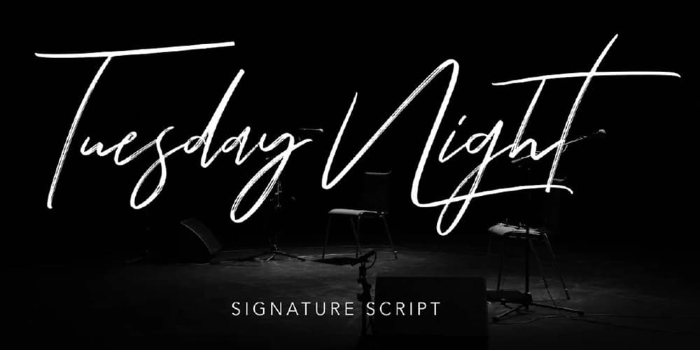 Tuesday Night Signature Script Font