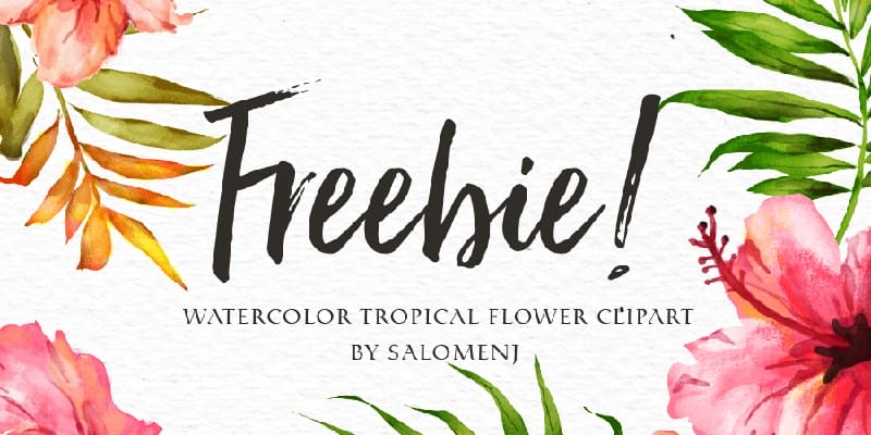 Free Watercolor Tropical Flower