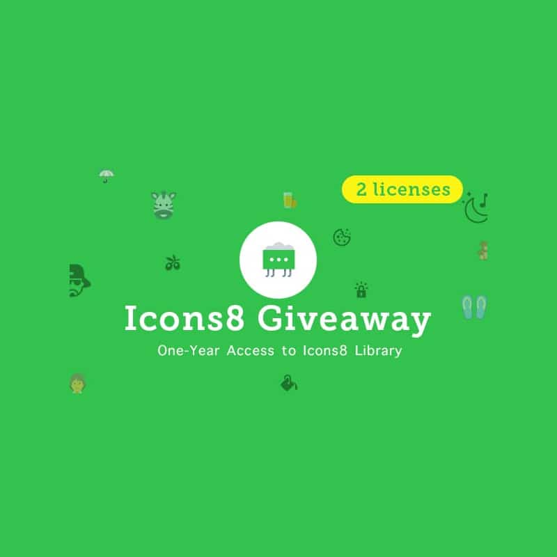 Icons8 Giveaway – One Year Access to Icons8 Library (Ended)