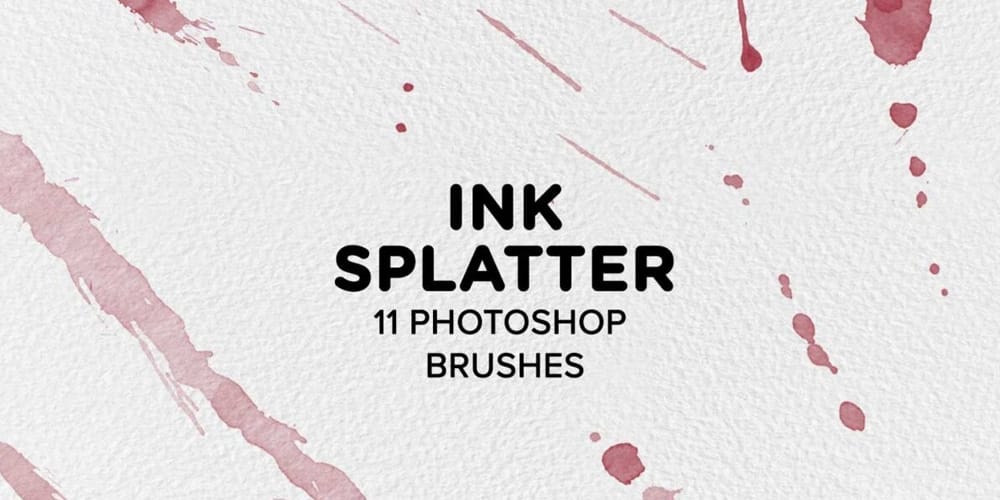 Ink Splatter Watercolor Photoshop Brushes