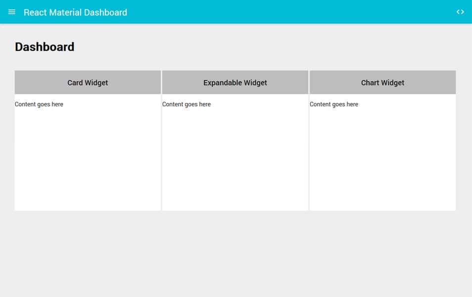 React Material Dashboard