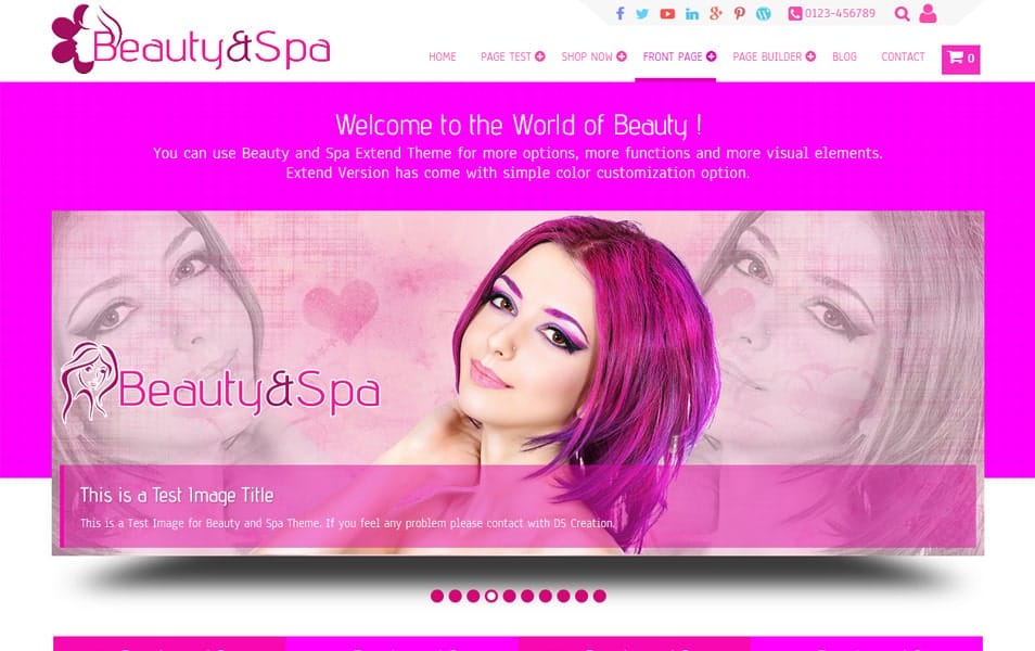 Beauty and Spa Responsive WordPress Theme