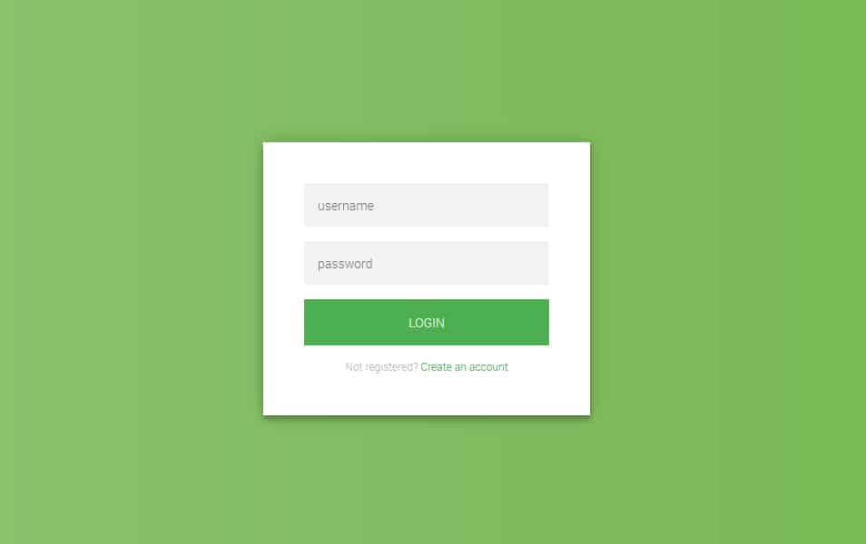 Flat HTML5/CSS3 Login Form