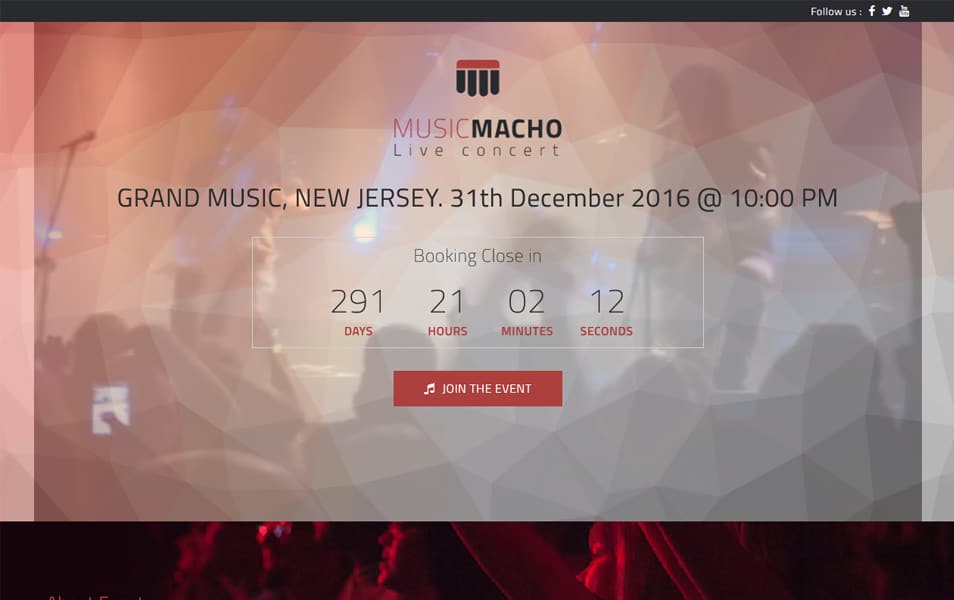 MusicMacho Responsive WordPress Theme