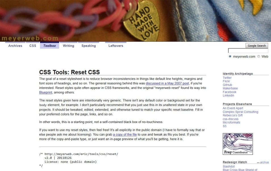 Reset CSS