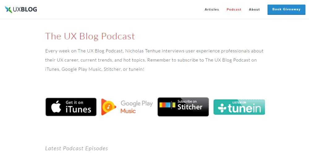 The UX Blog Podcast