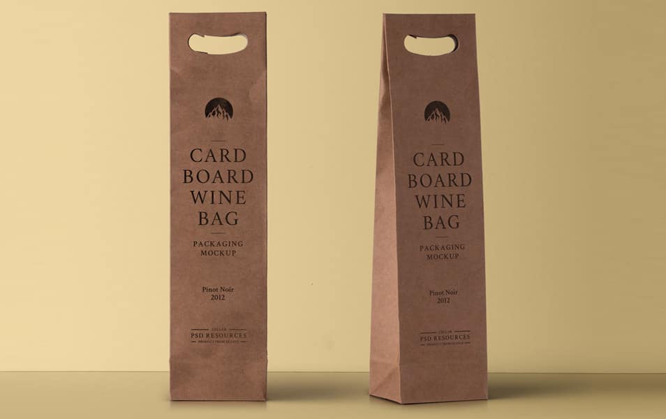 Wine Psd Cardboard Bag