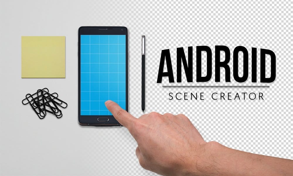 Android Custom Scene Creator Mockup PSD
