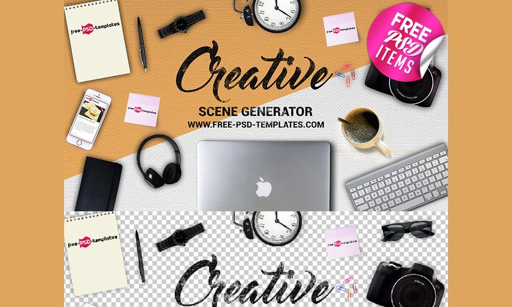 Free Creative Scene Generator PSD