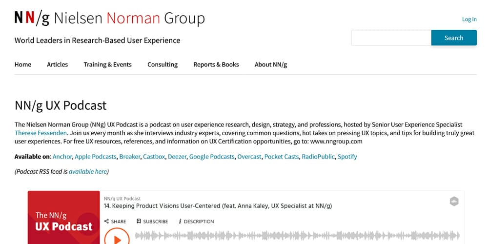 Best UI/UX Design Podcasts 32 NNg UX Podcast