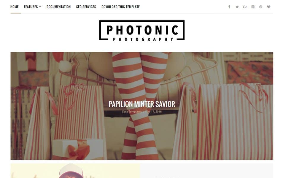 Photonic Photography Responsive Blogger Template