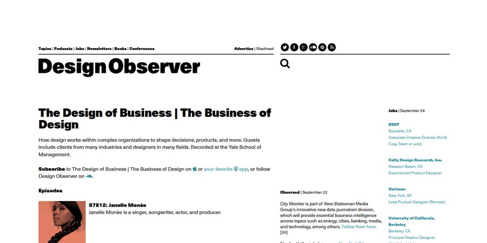 Best UI/UX Design Podcasts 62 design observer