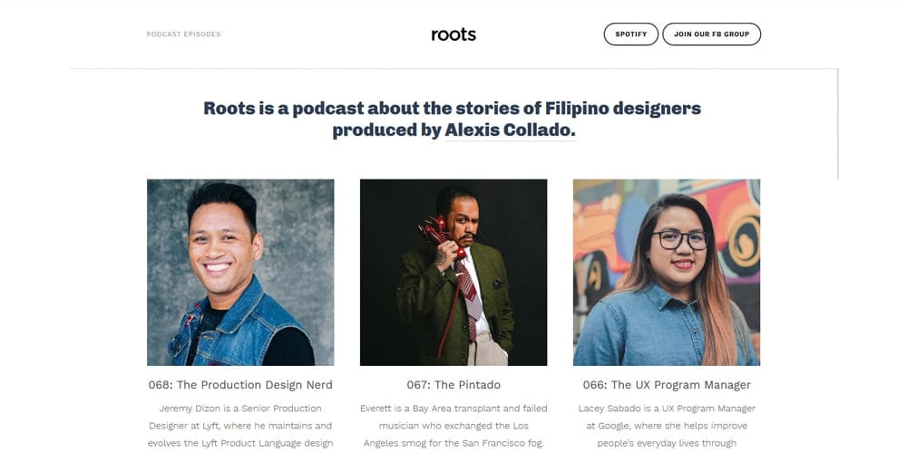 Best UI/UX Design Podcasts 11 roots podcast
