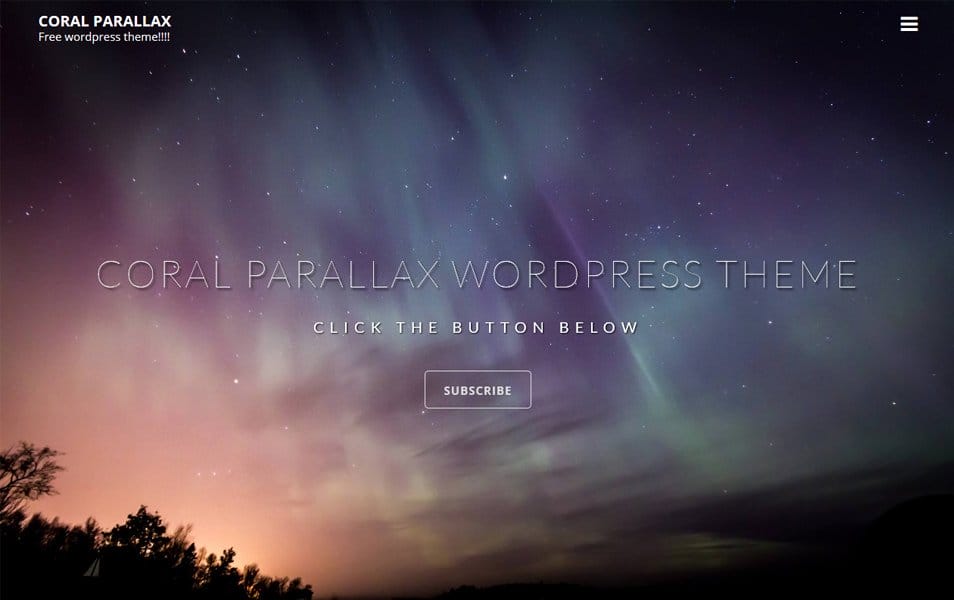Coral Parallax Responsive WordPress Theme