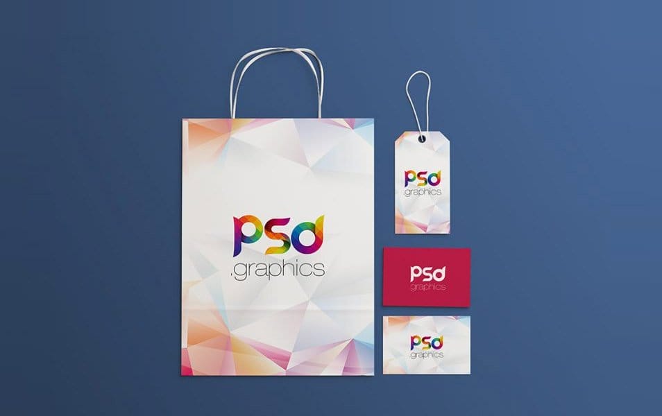 Shopping Brand Identity Mockup Free PSD