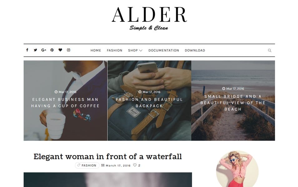 Alder Responsive Blogger Template