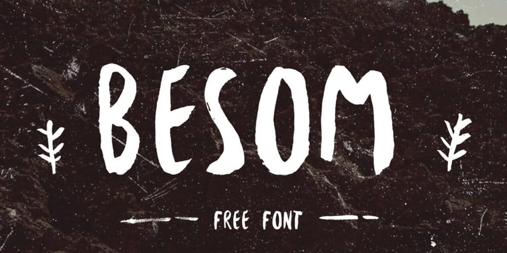 Besom Brush Font