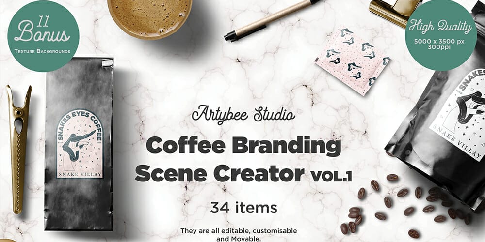 Coffee Branding Scene Creator