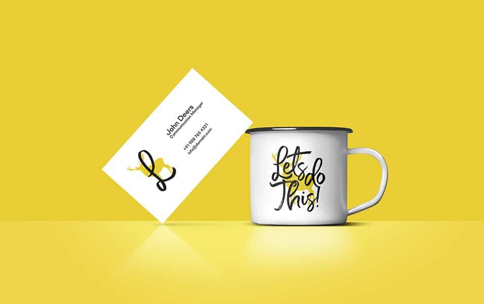Free Business Card And Coffee Cup Mockup