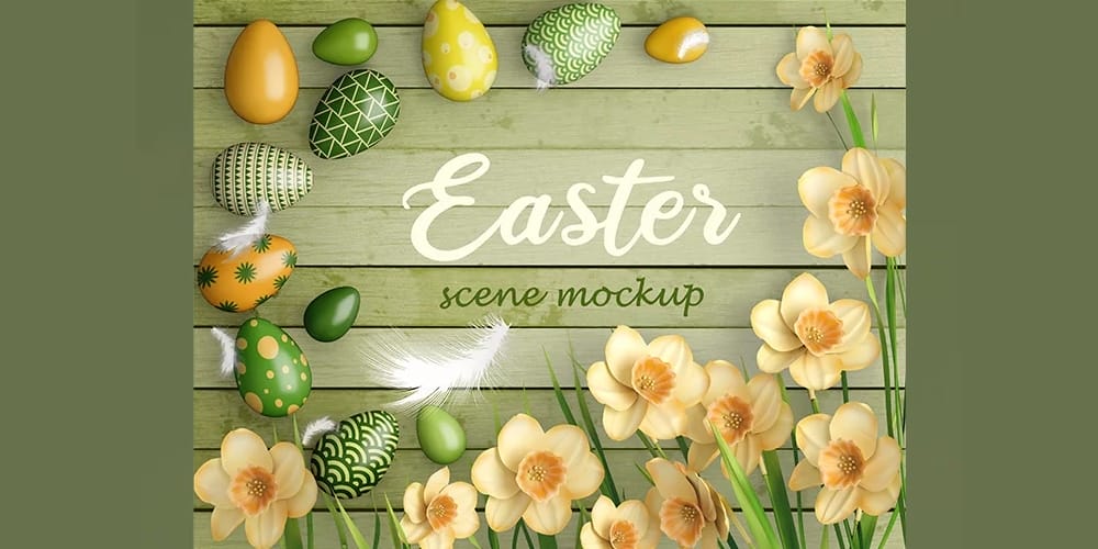 Free Easter Scene Templates PSD