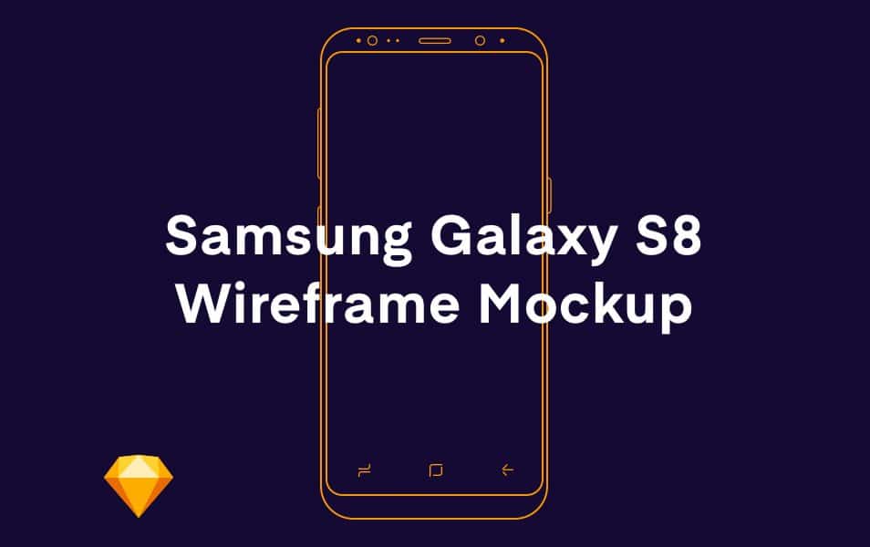 Free Samsung Galaxy S8 Wireframe Sketch Mockup