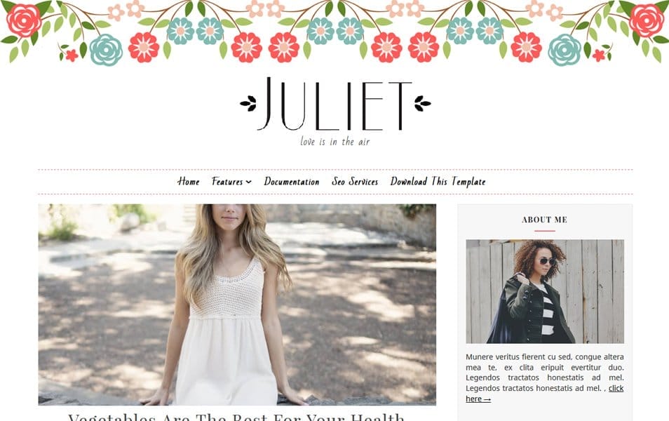 Juliet Responsive Blogger Template