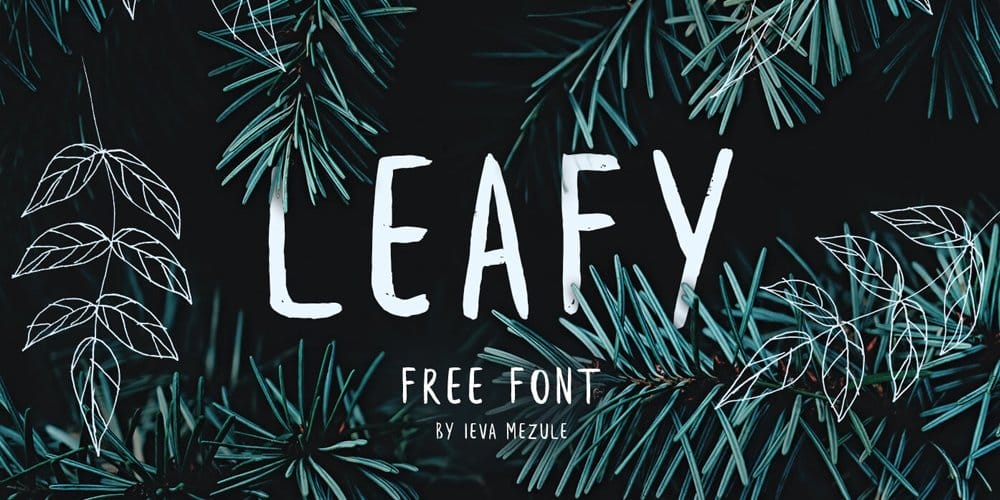 Leafy Brush Font