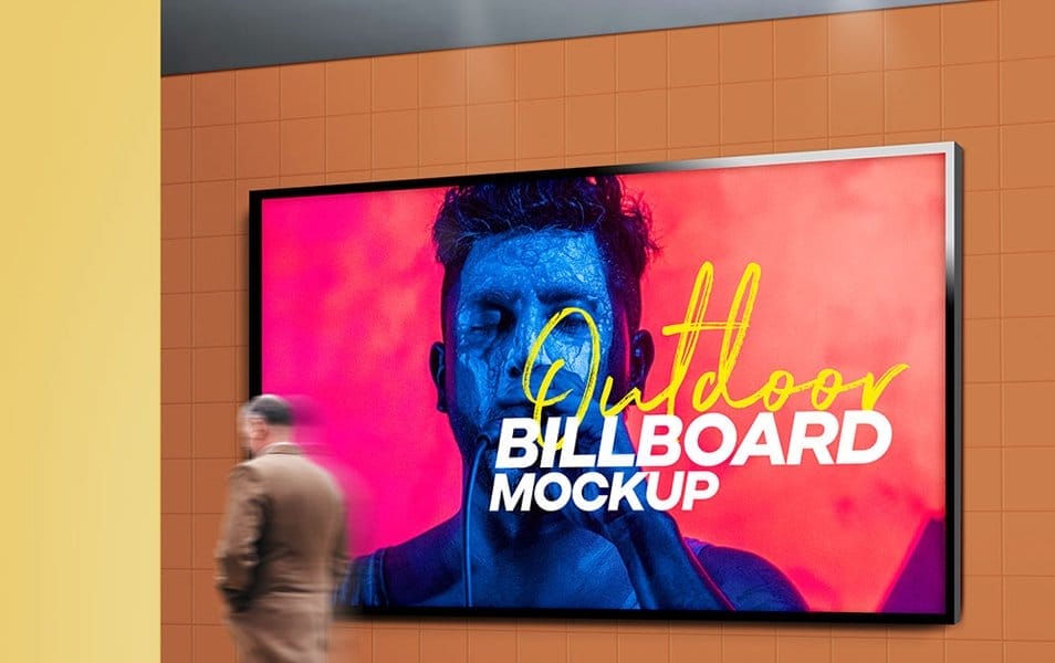 Outdoor Billboard Mockup PSD