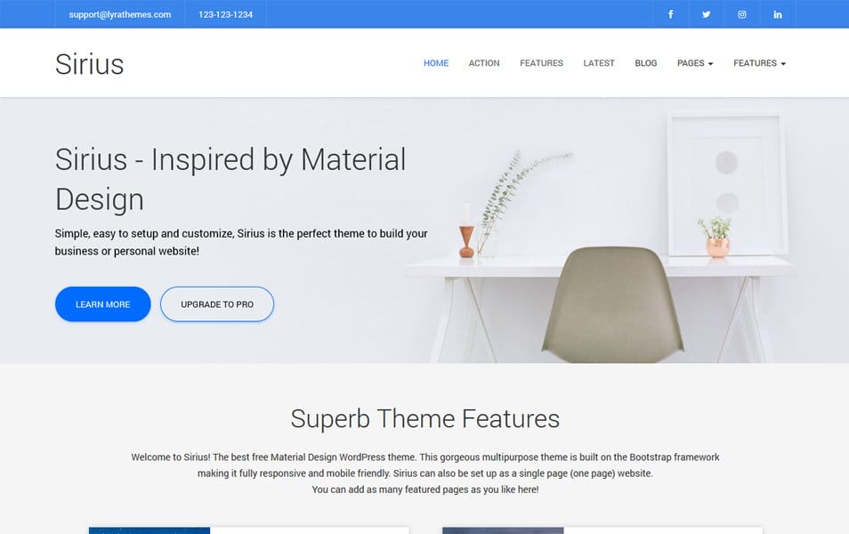 20+ Free Material Design WordPress Themes 2022 » CSS Author