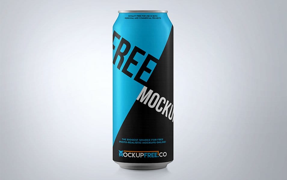 Soda Can Mockup PSD