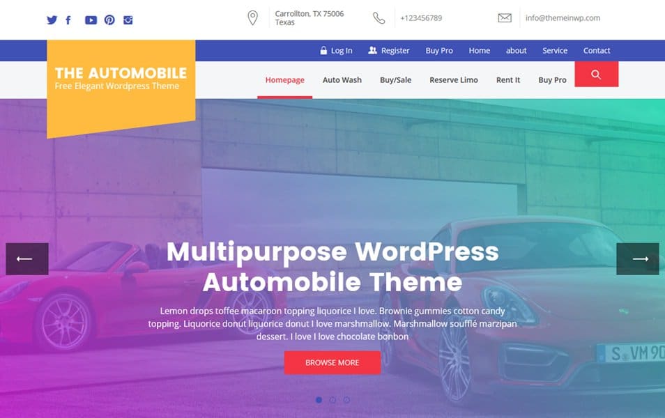 The Automobile Responsive WordPress Theme