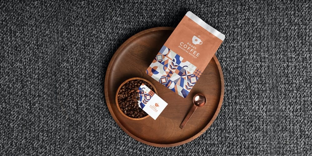 coffee packaging mockup template
