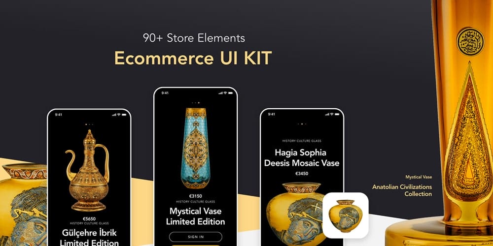 90 Store Elements  E commerce UI Kit