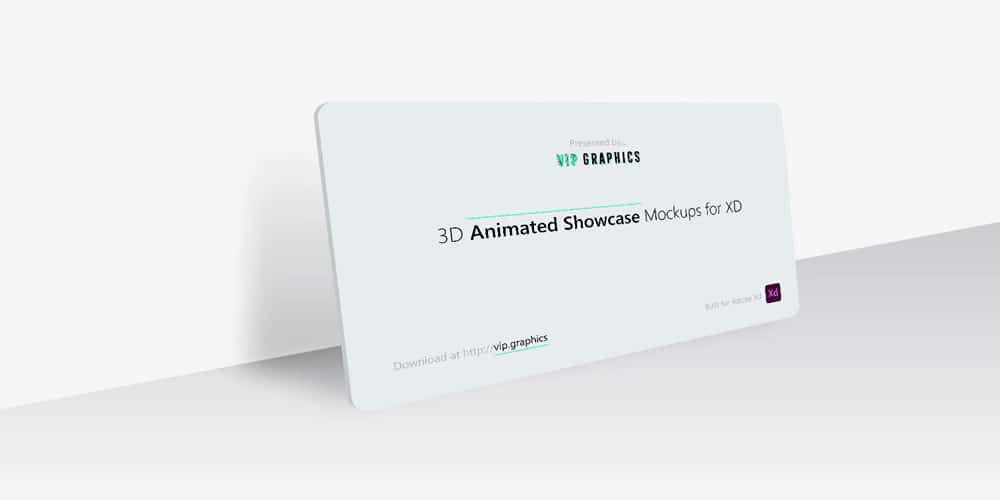 Adobe XD Animated 3D Showcase Mockup