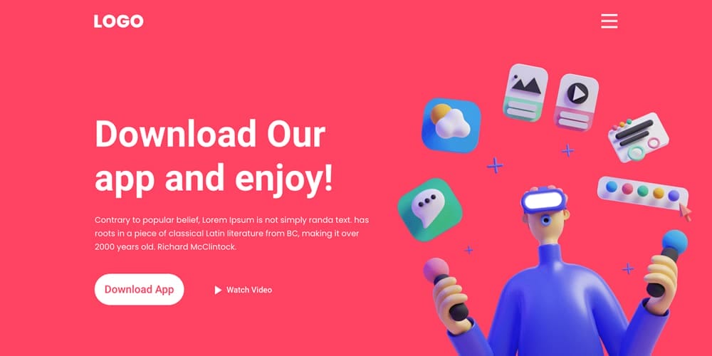 App Design Landing Page Template