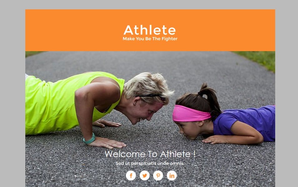 Athlete a Newsletter Responsive Web Template