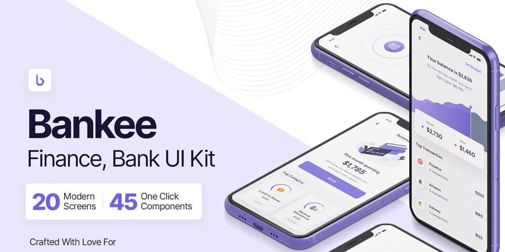 Bankee Finance and Wallet UI Kit