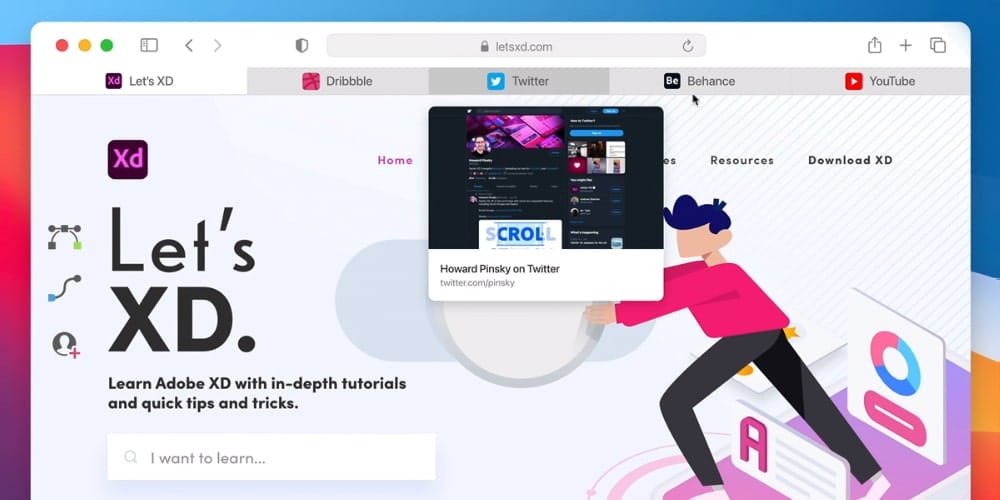  Big Sur Safari Browser Mockup